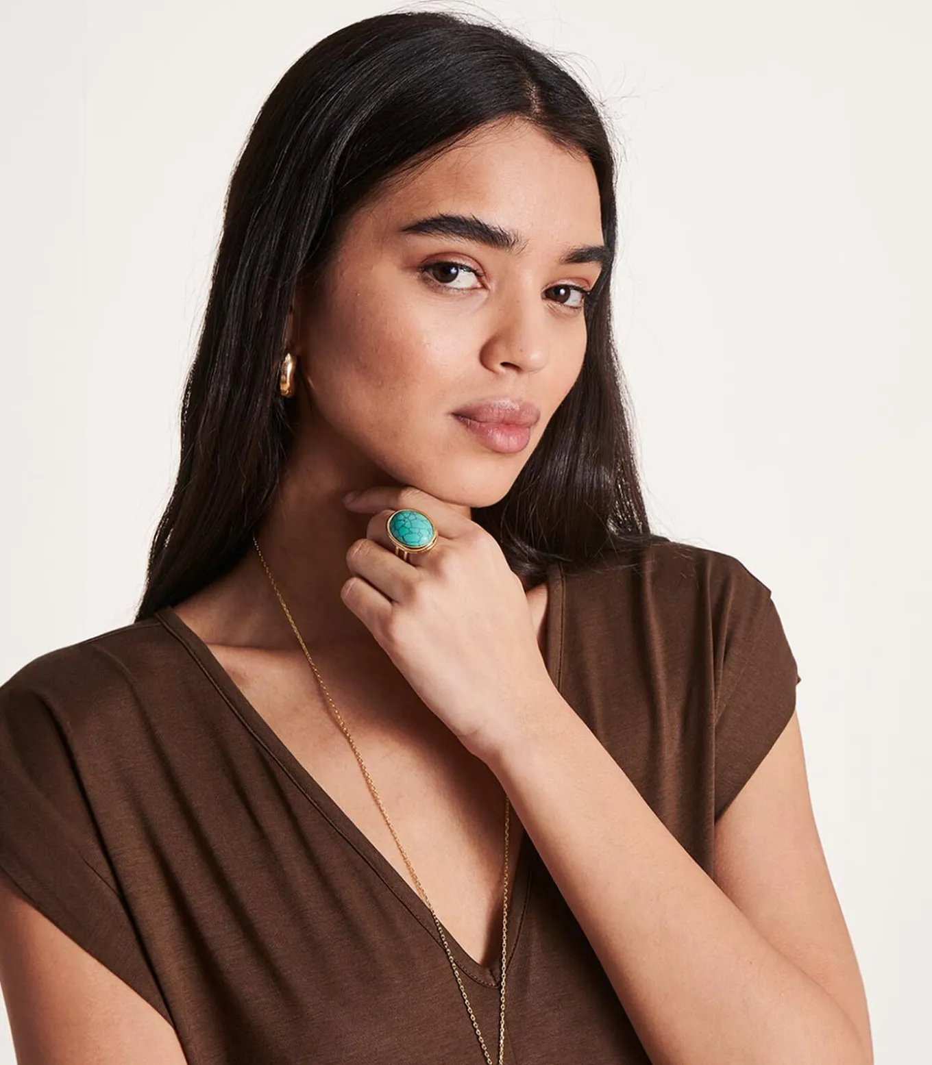 Ring met turkoois steen