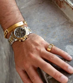 Ring Staal - goudkleurig