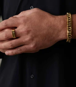 Ring Staal - goudkleurig