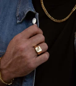 Ring Staal - goudkleurig