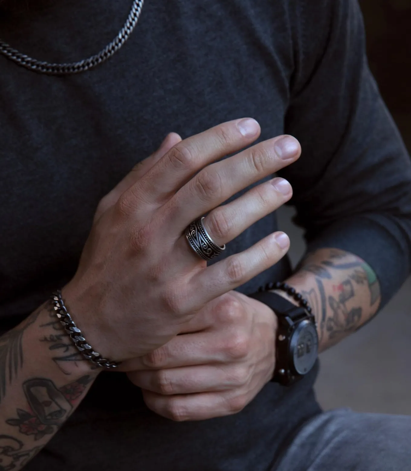 Ring Staal - zilverkleurig