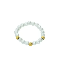 Ring voor dames, roestvrij staal, glaskraal | hartje