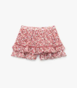 Rokshort Bloemenprint Volant