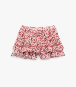 Rokshort Bloemenprint Volant