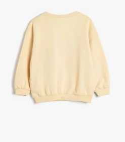 Ronde kraag geborduurd Sweatshirt