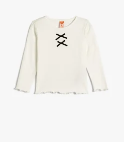 Ronde kraag Lange mouw T-shirt