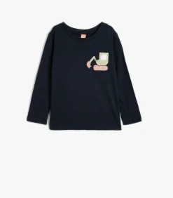 Ronde kraag Lange mouw T-shirt