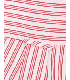 Rood en zwart gevoerde damesblouse