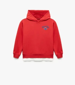 Rood Jongens Sweatshirt Lange Mouwen Kapuchon
