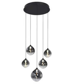 Rosado - Hanglamp - Grijs Glas