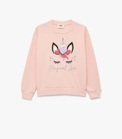 Roze Meisjes Unicorn Sweatshirt Lange Mouwen