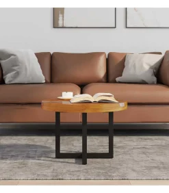 Salontafel massief teakhout hars 60 cm