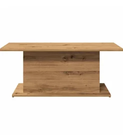 Salontafel 102x55,5x40 cm bewerkt hout artisanaal eikenkleur