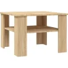 Salontafel 60x60x42 cm bewerkt hout sonoma eikenkleurig
