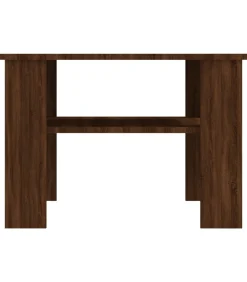 Salontafel 60x60x42 cm bewerkt hout bruin eikenkleur