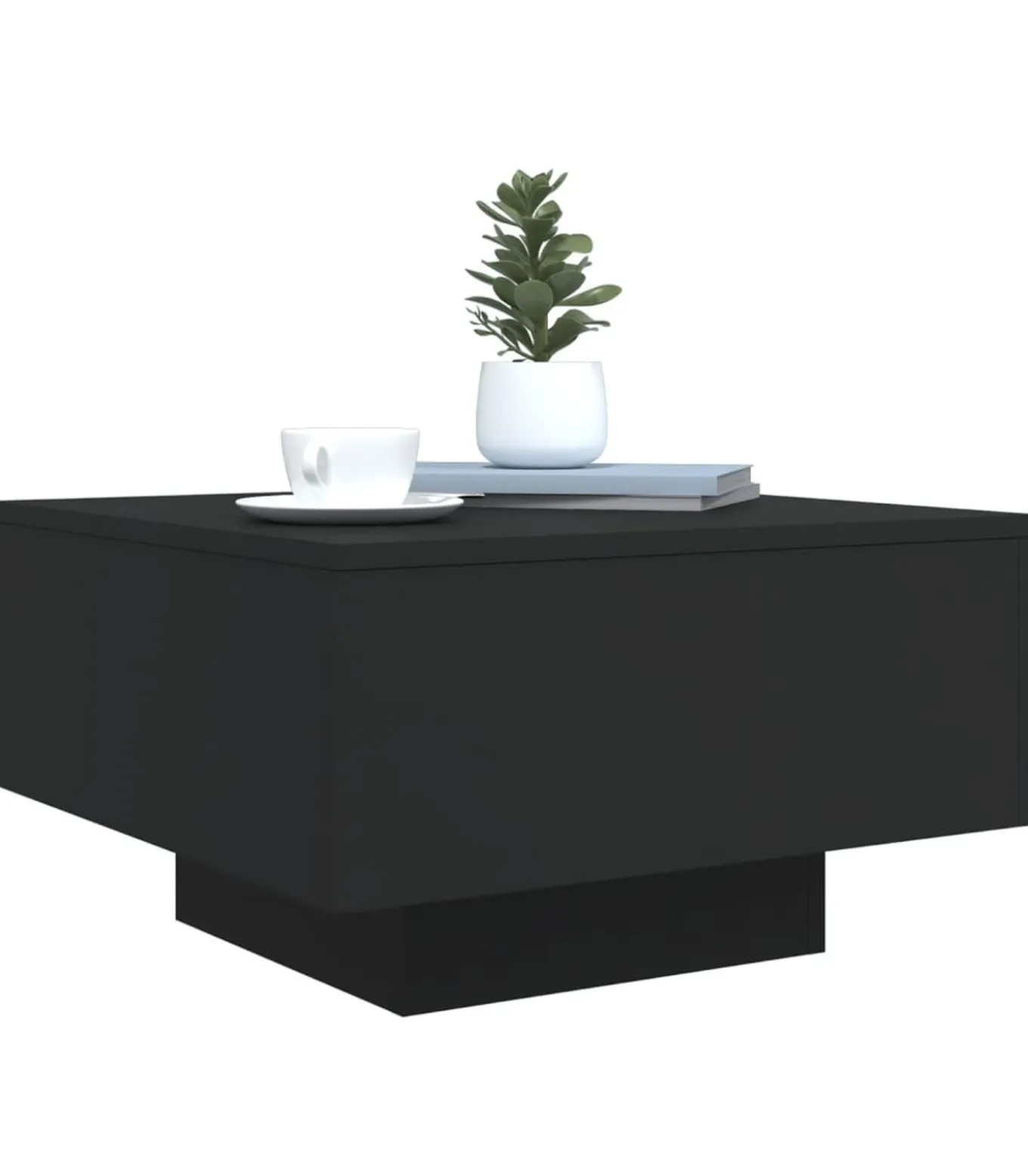 Salontafel 55x55x31 cm bewerkt hout zwart