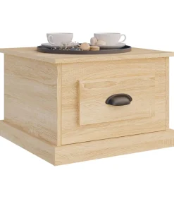 Salontafel 50x50x35 cm bewerkt hout sonoma eikenkleurig