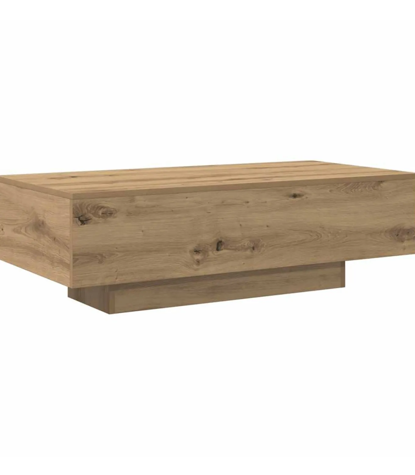 Salontafel 100x49,5x31 cm bewerkt hout artisanaal eikenkleur