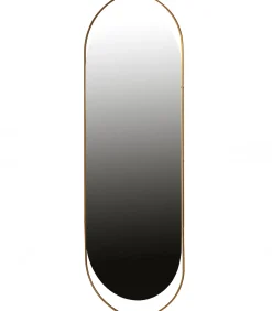 Sanou Passpiegel Ovaal XL - Ijzer - Antique Brass - 168x60x1