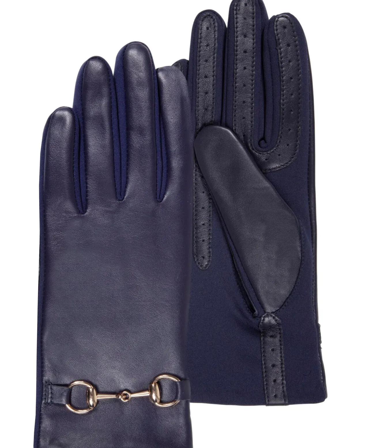 Schapenleren handschoenen voor dames Navy