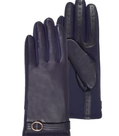 Schapenvacht handschoenen voor dames één maat Navy