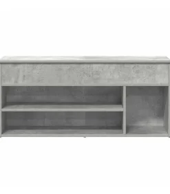 Schoenenbank 102x30,5x45 cm bewerkt hout betongrijs