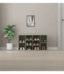 Schoenenbank 103x30x55 cm bewerkt hout grijs sonoma eiken