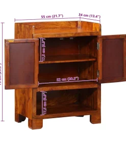 Schoenenkast Bruin 55 x 35 x 75 cm Massief acaciahout