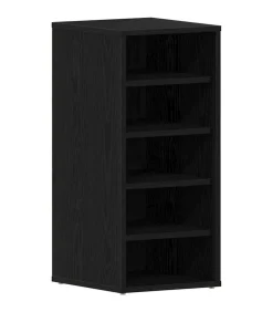 Schoenenkast met plank Zwart eiken 32 x 35 x 70 cm Bewerkt hout