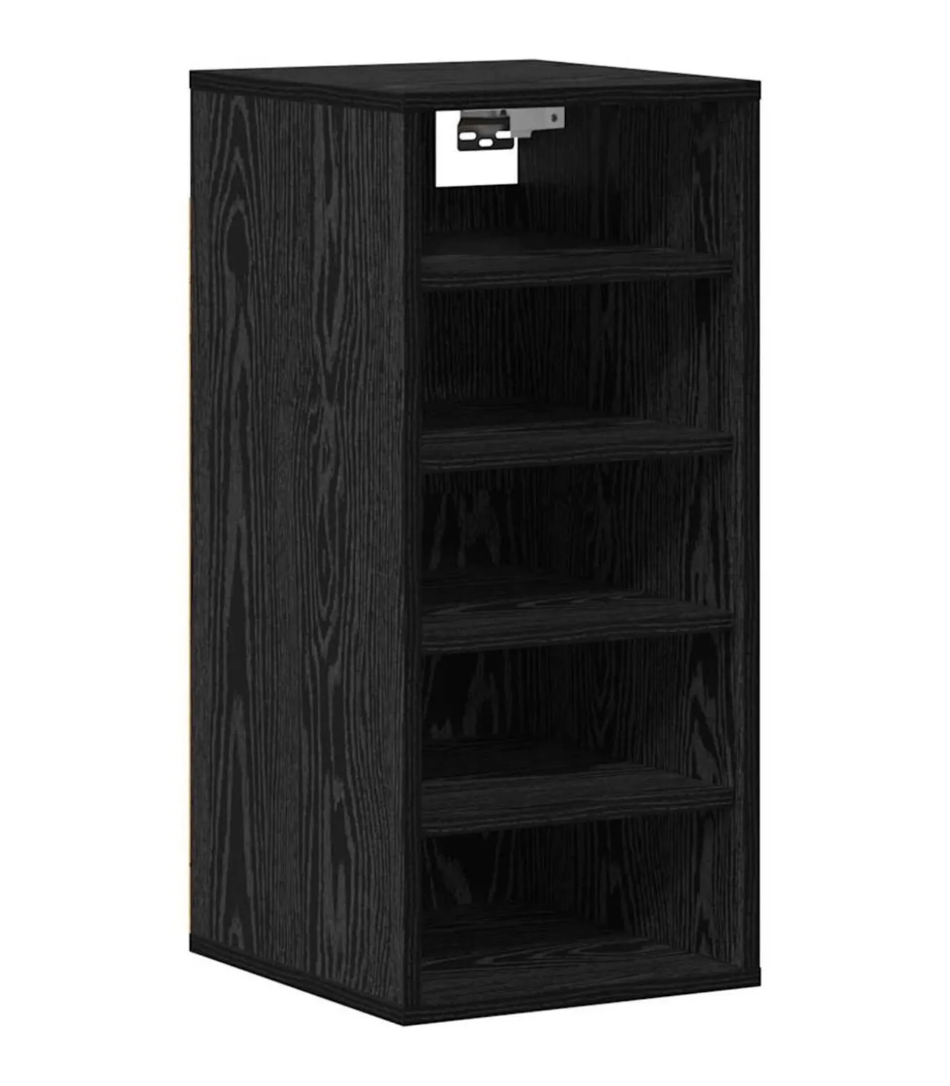 Schoenenkast met plank Zwart eiken 32 x 35 x 70 cm Bewerkt hout