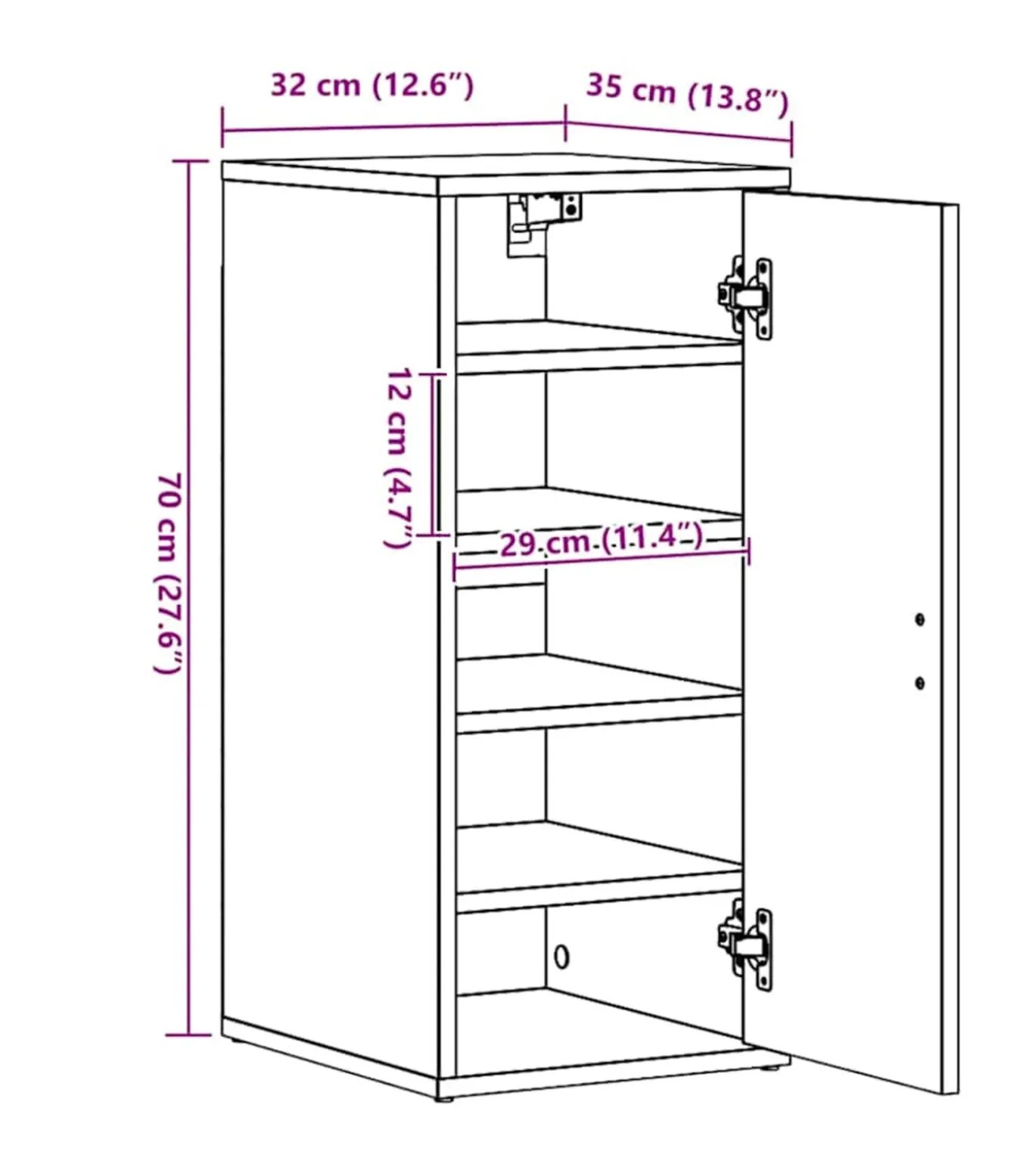 Schoenenkasten 2 st 32x35x70 cm spaanplaat zwart