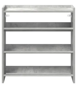 Schoenenrek 60x25x62 cm bewerkt hout betongrijs