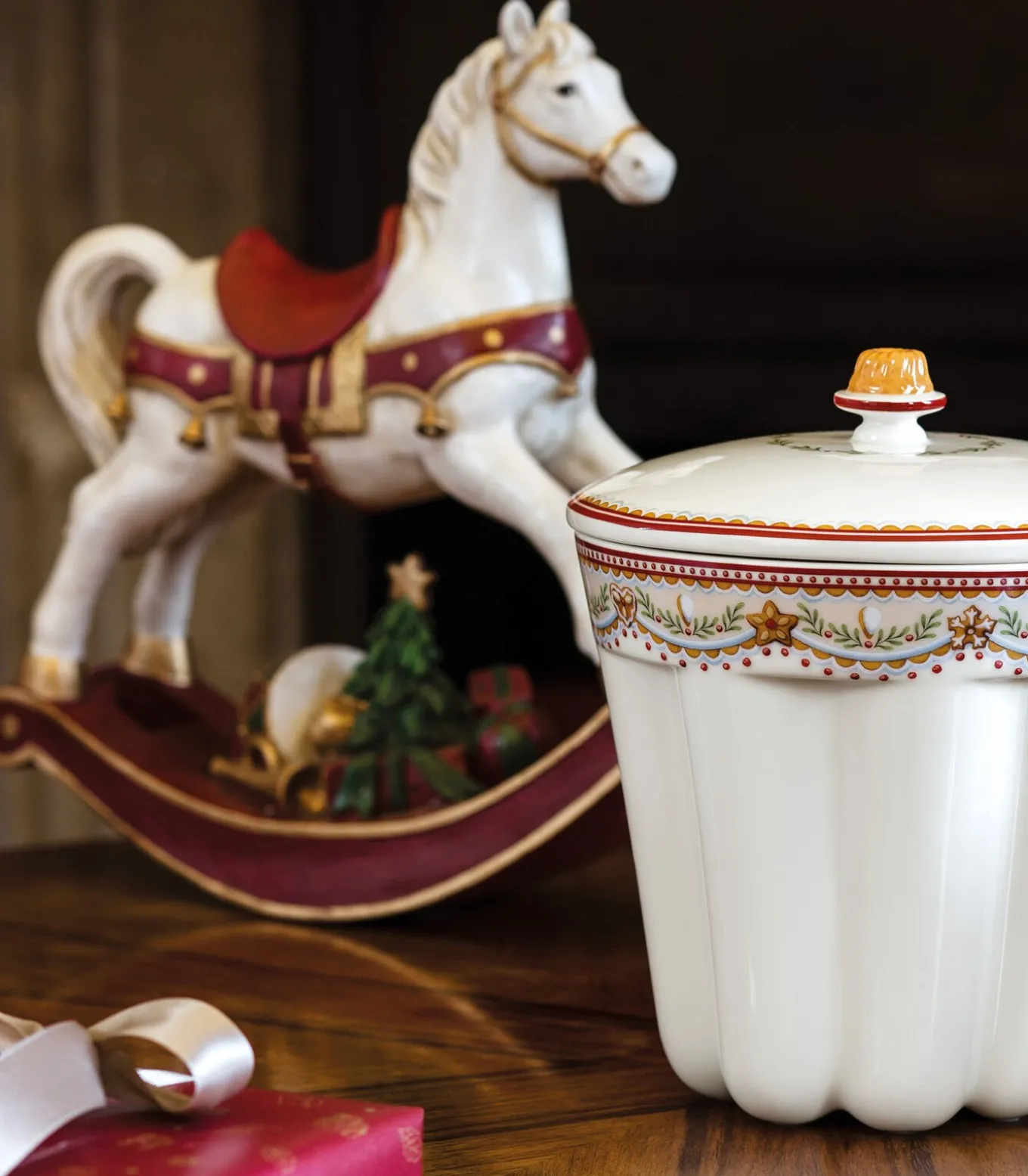 Schommelpaard XL Winter Collage Accessoires