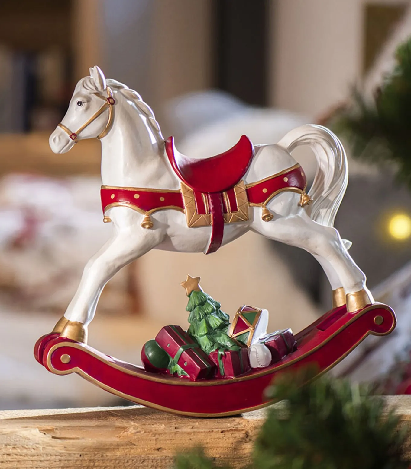 Schommelpaard XL Winter Collage Accessoires