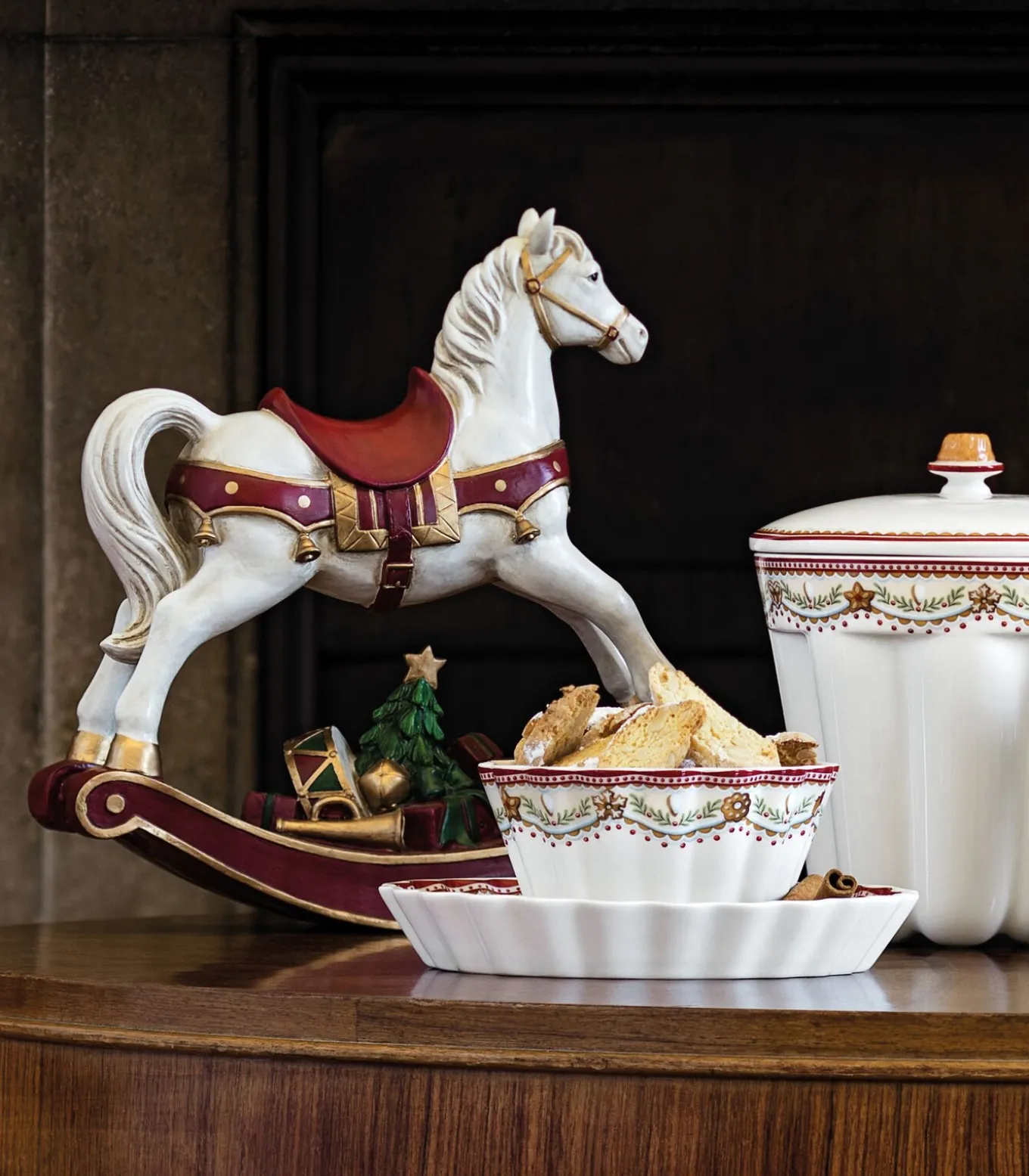 Schommelpaard XL Winter Collage Accessoires