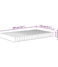 Schuimmatras middelzacht 120x200 cm