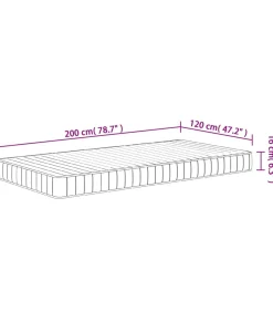 Schuimmatras middelzacht 120x200 cm