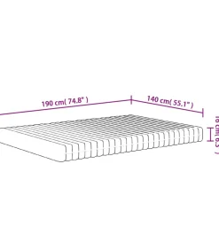 Schuimmatras middelzacht 140x190 cm