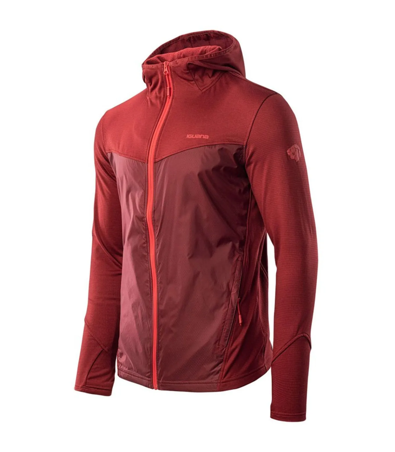 SCONE - Hoodie Met Volledige Ritssluiting - Donkerrood