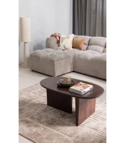 Seam Salontafel - Mango Hout - Walnoot - 40x110x60