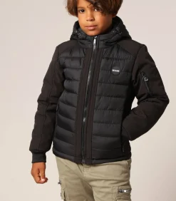 SECTOR - Gewatteerde jas met capuchon en zakken met rits