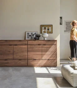 Senson - Massief notenhouten dressoir 200 cm