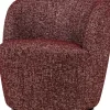 Serra Draaifauteuil - Melange Stof - Bordeauxrood - 68x70x77