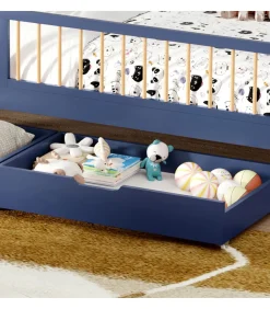 Set van 2 donkerblauw opberglades voor bed