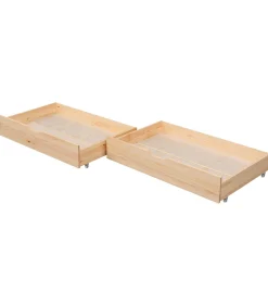 Set van 2 houten opberglades voor bed
