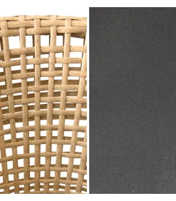 Set van 2 kunststof rotan fauteuils met kussens RINA