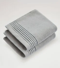 Set van 2 Premium Handdoeken SILVER MIST. Biologisch Katoen