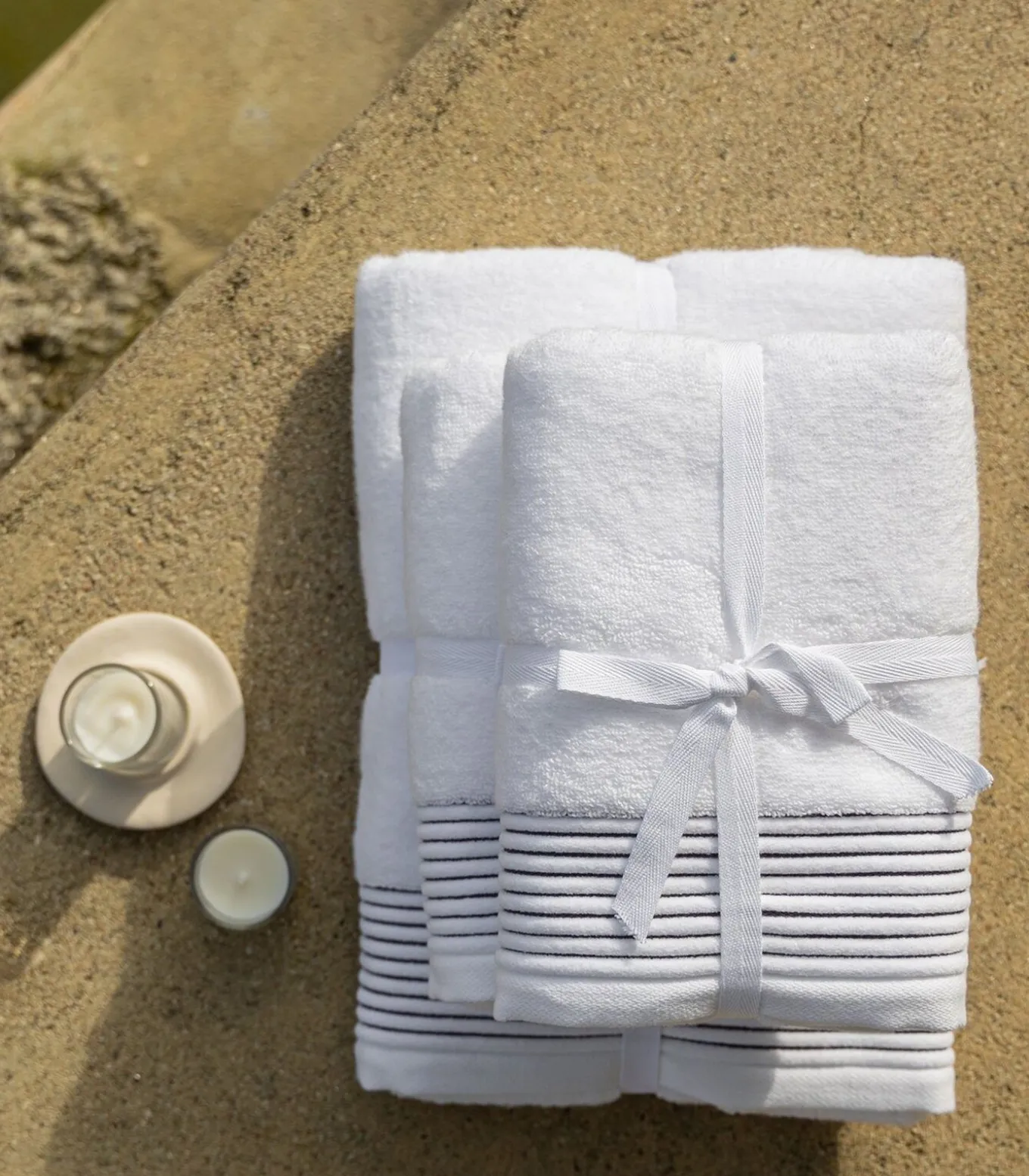 Set van 6 Premium Handdoeken PURE ELEGANCE (2-30x50cm, 2-50x100cm, 2-70x140cm)