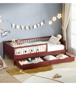 Set van 2 terracotta opbergladen voor bed