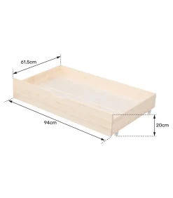 Set van 2 witte opberglades voor bed